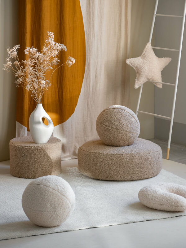 Wigiwama Poef Rond - Biscuit Teddy - Afbeelding 4