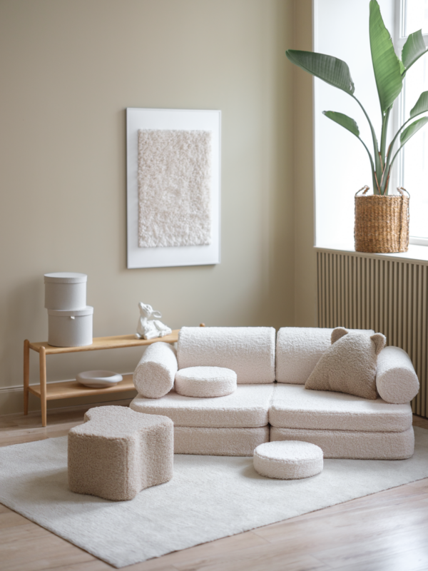 Wigiwama Settee Sofa - Cream White Teddy - Afbeelding 5