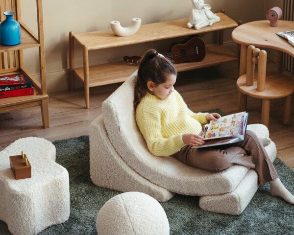 Wigiwama Maan Stoel - Cream White Teddy - Afbeelding 4