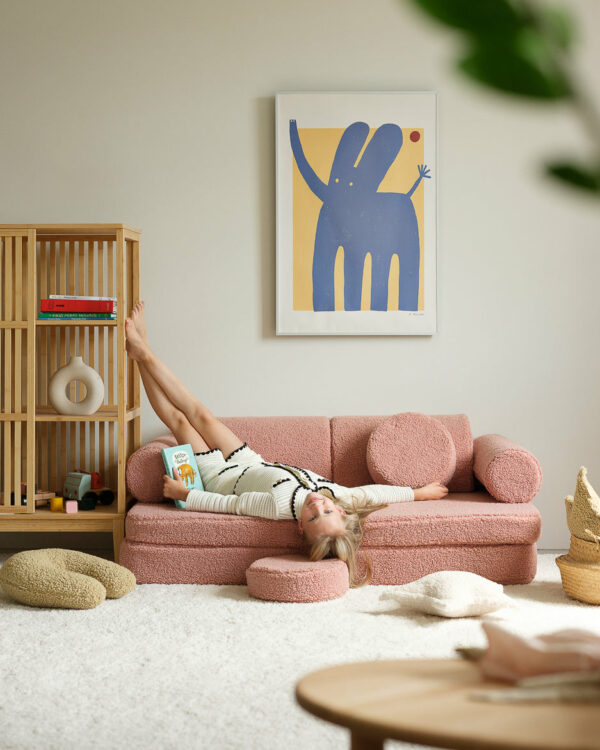 Wigiwama Settee Sofa - Pink Guava Teddy - Afbeelding 6