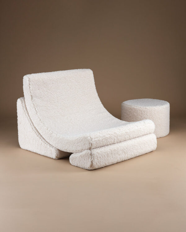 Wigiwama Maan Stoel - Cream White Teddy - Afbeelding 5