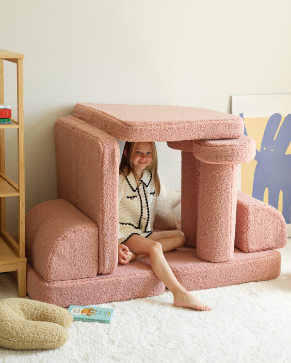 Wigiwama Settee Sofa - Pink Guava Teddy - Afbeelding 7