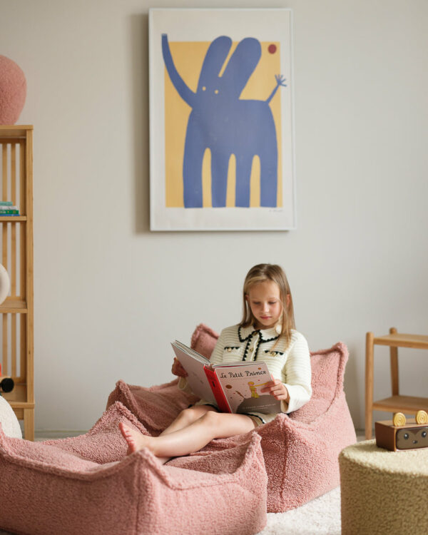 Wigiwama Zitzak Stoel - Pink Guava Teddy - Afbeelding 7