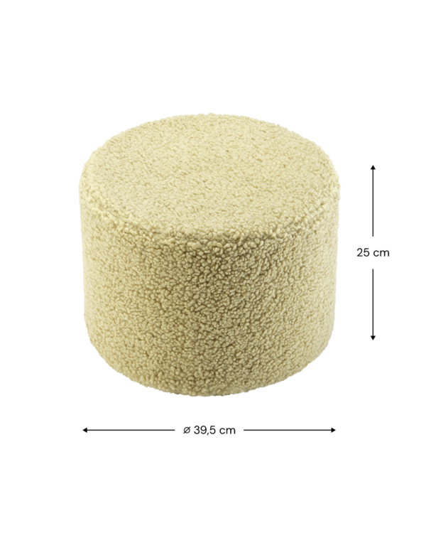 Wigiwama Poef Rond - Matcha Teddy - Afbeelding 7