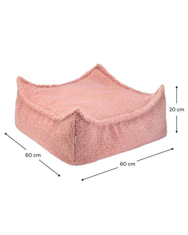 Wigiwama Poef Vierkant - Pink Guava Teddy - Afbeelding 8