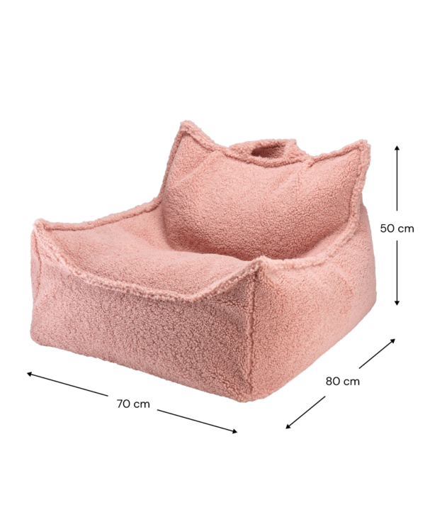 Wigiwama Zitzak Stoel - Pink Guava Teddy - Afbeelding 10