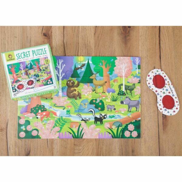 Ludattica secret puzzel bos gelegd