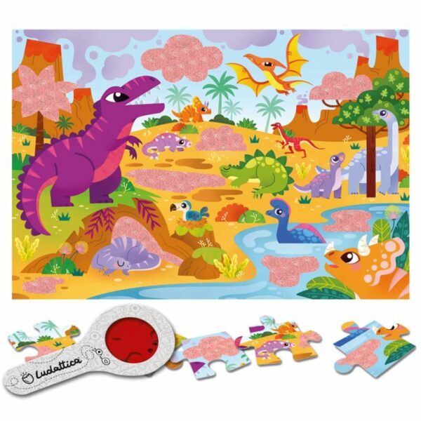 Ludattica secret puzzel dino gelegd