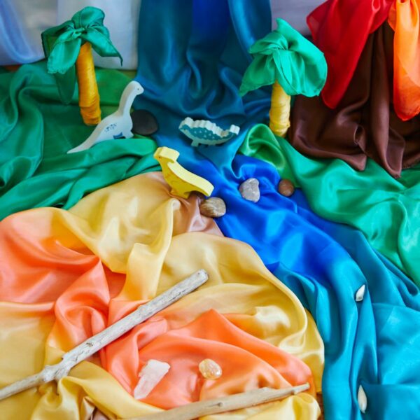 Sarah's Silks earth classic zijden speeldoeken