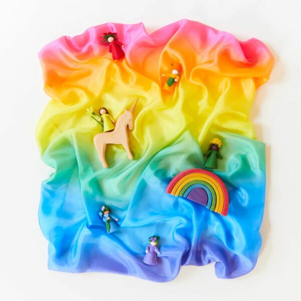 Sarah's Silks enchanted speelzijde regenboog speelgoed
