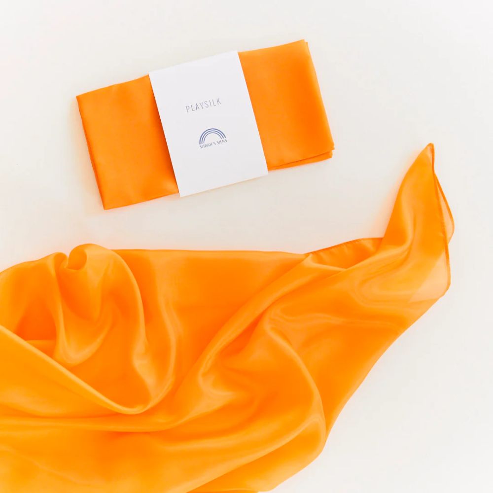Sarah's Silks Classic Mini Speelzijde 54x54 Oranje