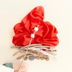 Sarah's Silks speelzijde rood vuur