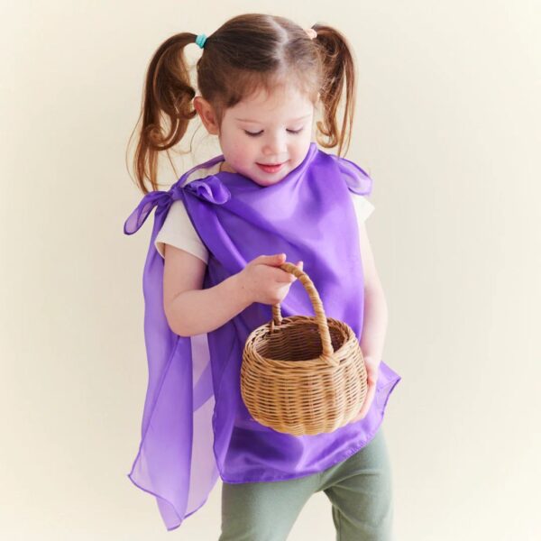 Sarah's Silks Classic mini speelzijde paars kleding