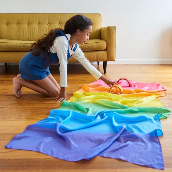 Sarah's Silks Regenboog Reuze Speelzijde binnen spelen