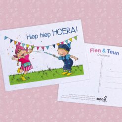 bloeikaart fien en teun hoera