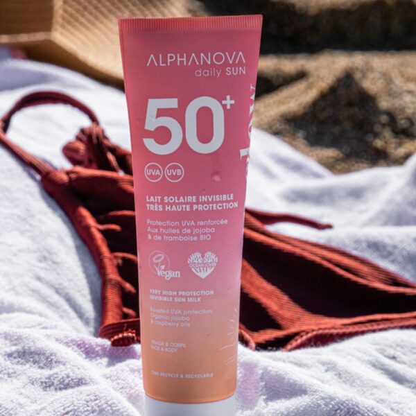 Alphanova Daily Sun Milk SPF50+ natuurlijke zonnebrand