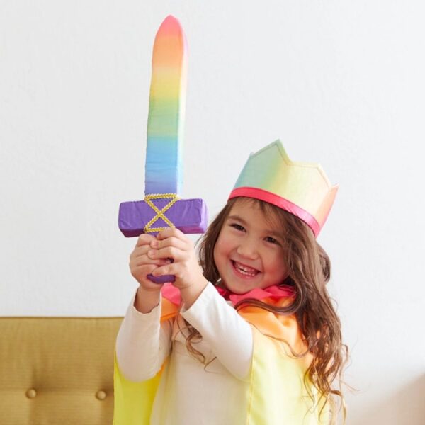 Sarah's Silks zacht regenboog speelzwaard voor kinderen