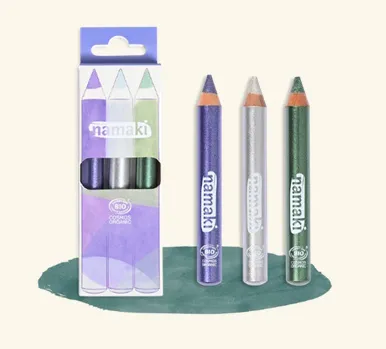 Namaki Make-up Glitterpotloden Set van 3 stuks