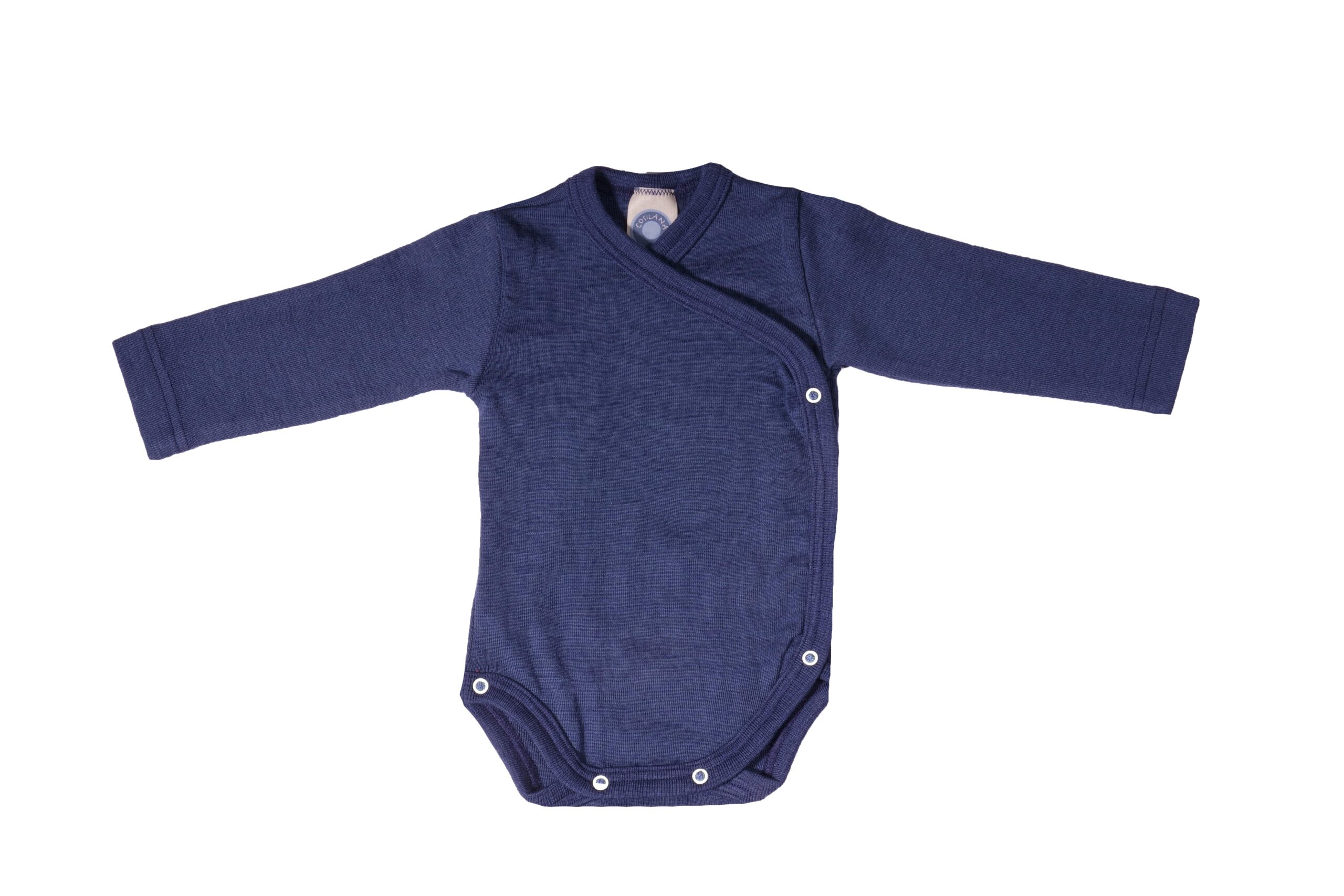 Cosilana wol en zijde rompertje blauw