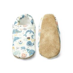 zachte babyschoentjes met antislipzool, walvissen
