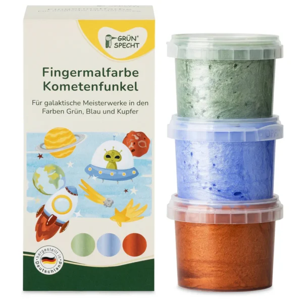 Grünspecht biologische vingerverf glitter - Afbeelding 2