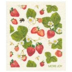 vaatdoek met aardbeienprint