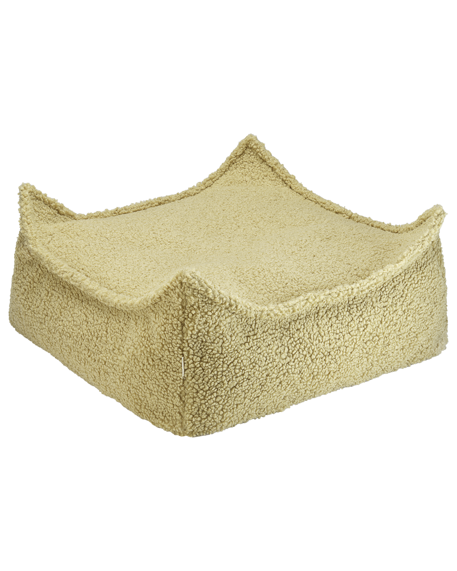 Wigiwama Poef Vierkant - Matcha Teddy