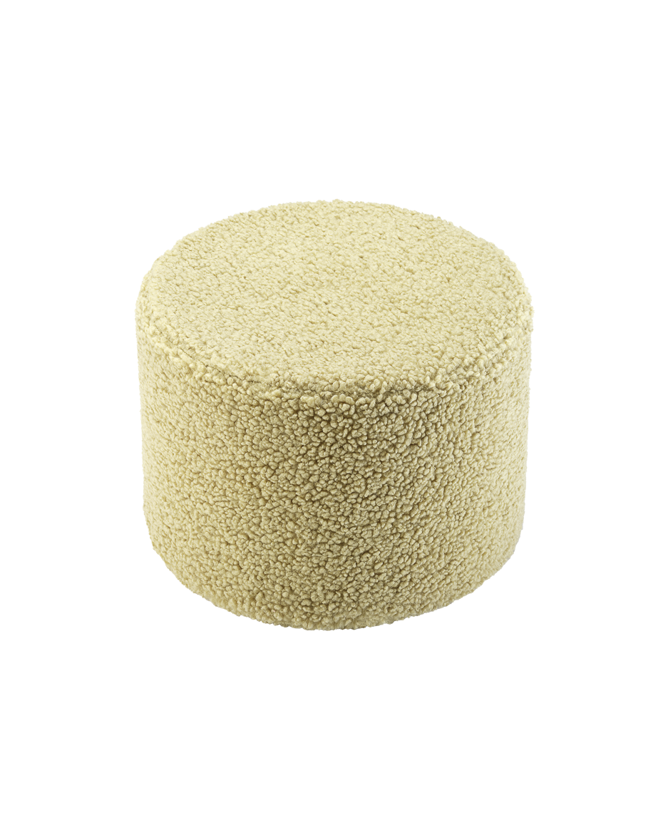 Wigiwama Poef Rond - Matcha Teddy