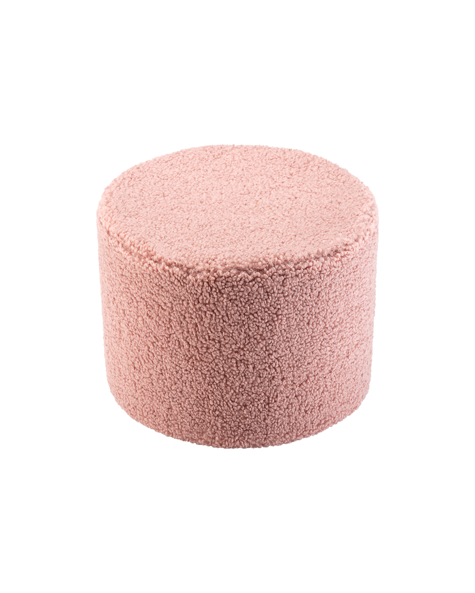 Wigiwama Poef Rond - Pink Guava Teddy