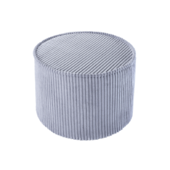 Wigiwama Poef Rond - Blueberry blue Rib