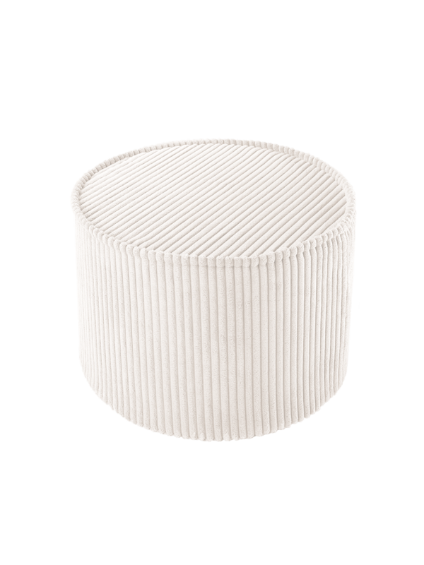 Wigiwama Poef Rond - Marshmallow Rib