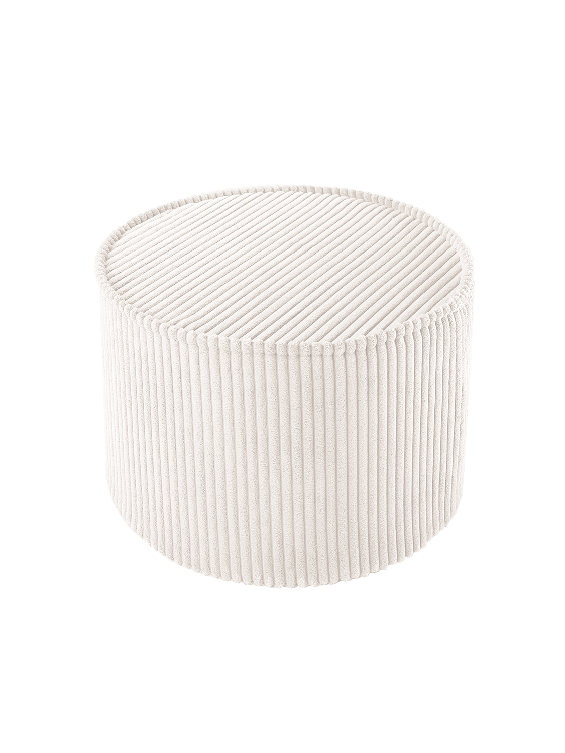 Wigiwama Poef Rond - Marshmallow Rib