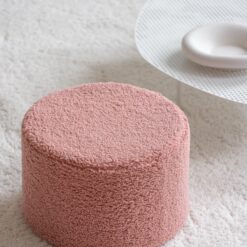 Alternative view of Wigiwama Poef Rond - Pink Guava Teddy