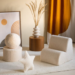 Alternative view of Wigiwama Poef Rond - Cream White Teddy