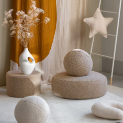 Wigiwama Poef Rond - Biscuit Teddy - Afbeelding 4