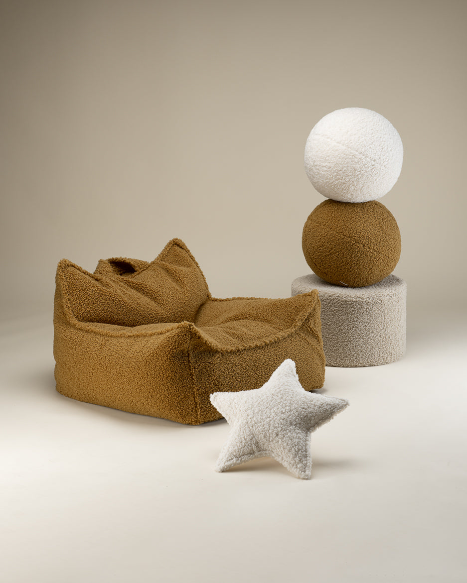 Wigiwama Poef Rond - Biscuit Teddy - Afbeelding 5