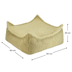 Wigiwama Poef Vierkant - Matcha Teddy - Afbeelding 6