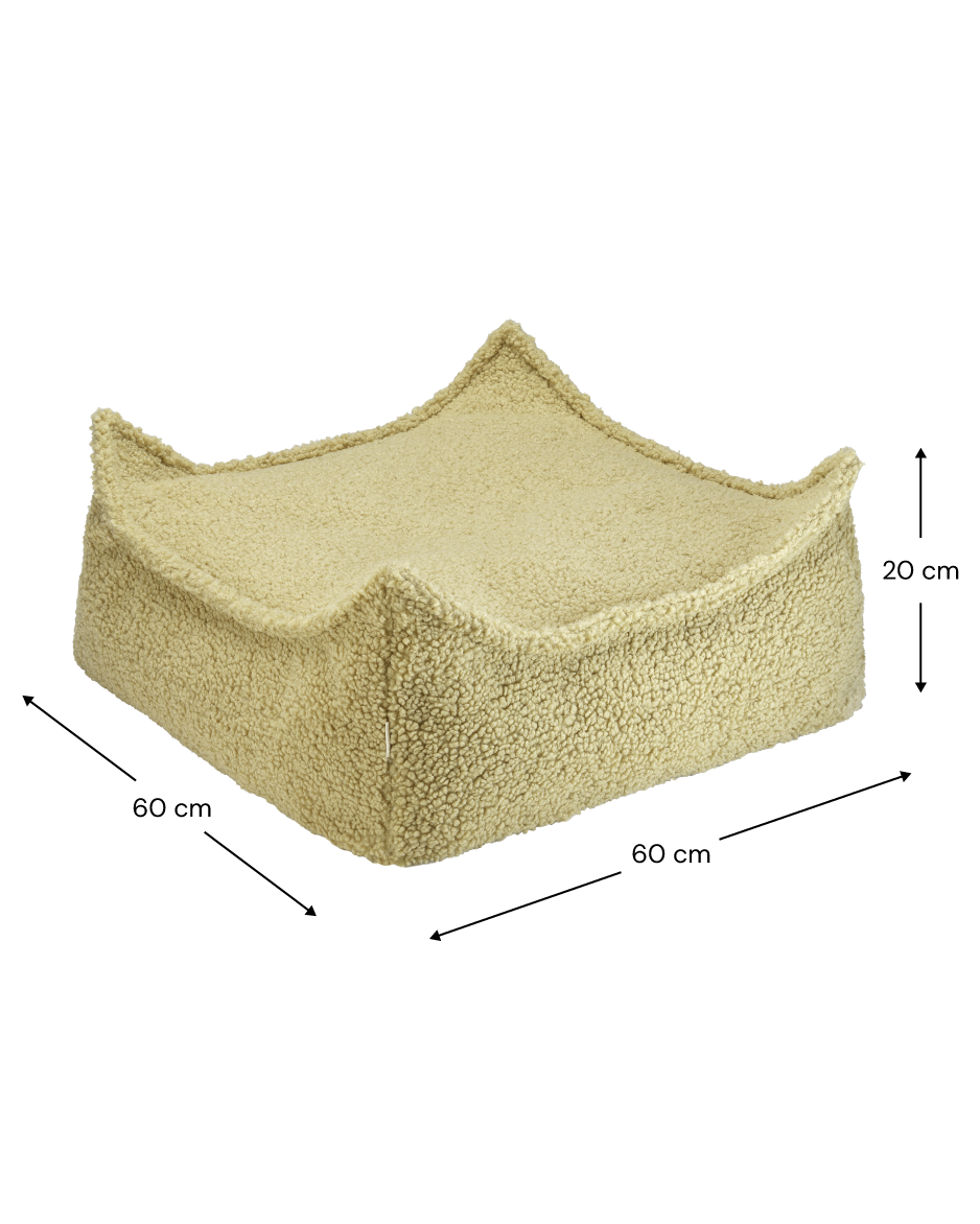 Wigiwama Poef Vierkant - Matcha Teddy - Afbeelding 6