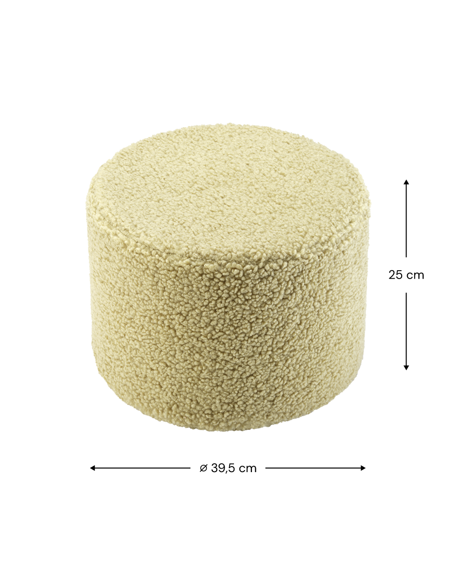 Wigiwama Poef Rond - Matcha Teddy - Afbeelding 7