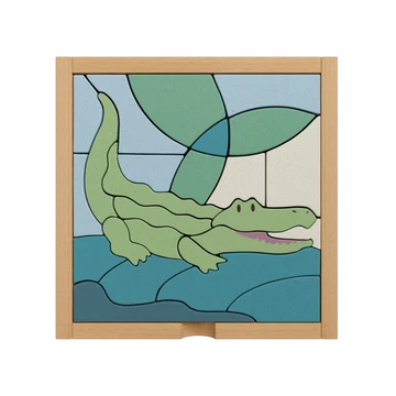 donny krokodil houten puzzel